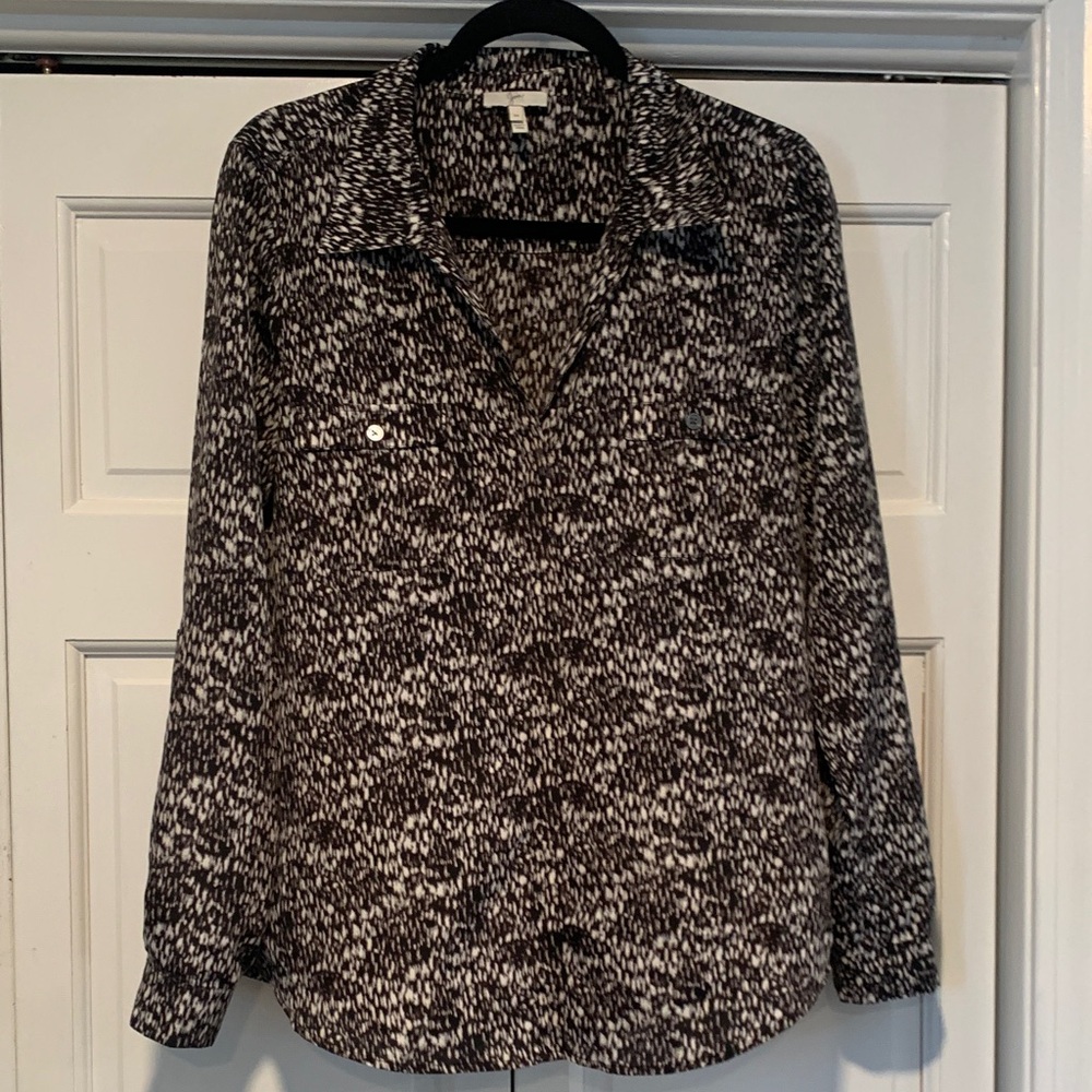 Joie Women's Black and White Patterned Top